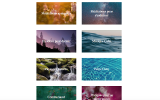 Ressources gratuites offertes par Calm.com